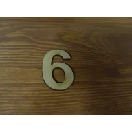 Natúr fa - Számok 6-os 10db/csomag – festéshez, dekorációhoz