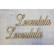 Natúr fa - "Levendula" felirat 15cm 2db/csomag – nyári dekorációhoz