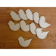 Natúr fa - Kövér madár 6x8cm 10db/csomag – festéshez, dekorációhoz