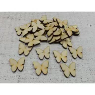 Natúr fa - Lepke 2,8cm 30db/csomag – festéshez, dekorációhoz