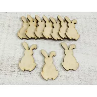 Natúr fa - Nyúl 5cm 10db/csomag – húsvéti dekorációhoz