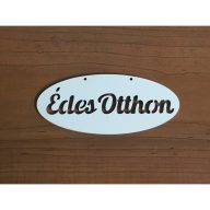 "Édes otthon" áttört ovál táblák  fehér – festéshez, dekorációhoz