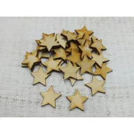 Natúr fa - Csillag 3cm 30db/csomag – karácsonyi dekorációhoz