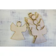 Natúr fa - Angyalka 8,5x10cm 5db/csomag – karácsonyi dekorációhoz, koszorúhoz