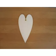 Natúr fa - Szív hosszúkás 10x20cm – festéshez, dekorációhoz