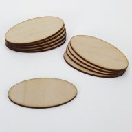 Natúr fa - Ovál táblák 4x8cm 10db/csomag – festéshez, dekorációhoz