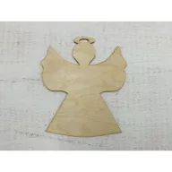 Natúr fa - Angyal 15,5x18cm – karácsonyi dekorációhoz, koszorúhoz