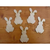 Natúr fa - Nyúl álló 6x10cm 5db/csomag – húsvéti dekorációhoz