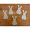 Natúr fa - Nyúl álló 6x10cm 5db/csomag – húsvéti dekorációhoz
