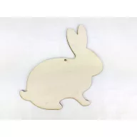 Natúr fa - Nyúl ülő lyukkal 15cm – húsvéti dekorációhoz