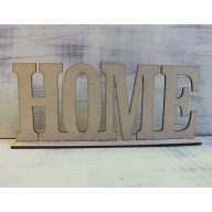 Natúr fa - "Home" felirat talppal 25cm – festéshez, dekorációhoz