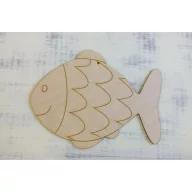 Natúr fa - Hal pikkelyes 24cm – nyári dekorációhoz