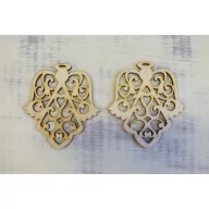 Natúr fa - Angyal díszes 10cm 2db/csomag – karácsonyi dekorációhoz, koszorúhoz