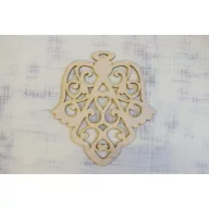 Natúr fa - Angyal díszes 28cm – karácsonyi dekorációhoz, koszorúhoz