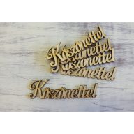 Natúr fa - "Köszönettel" felirat 9,5cm 5db/csomag – festéshez, dekorációhoz