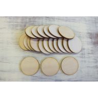 Natúr fa - Kör lap 4cm 20db/csomag – festéshez, dekorációhoz
