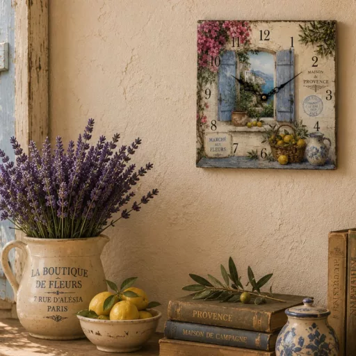 Natúr fa - Négyzet óralap 25x25cm – festéshez, decoupage technikához