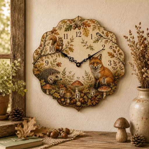 Natúr fa - Hullámos óralap – festéshez, decoupage technikához