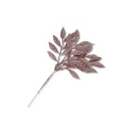 Csillámos pick ág rózsaarany - KIFUTÓ – virágdekorációhoz, koszorúhoz