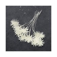 Csillámos szamárkenyér pick fehér - KIFUTÓ – virágdekorációhoz, koszorúhoz