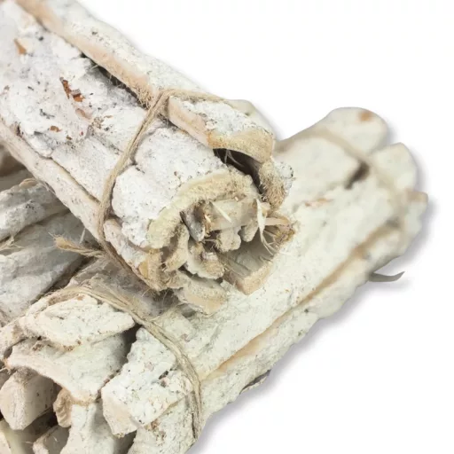 Kéreg hasáb fehér 30cm – ajtódíszhez, koszorúalapnak
