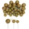 Csillámos gömb pick arany 30db/cs