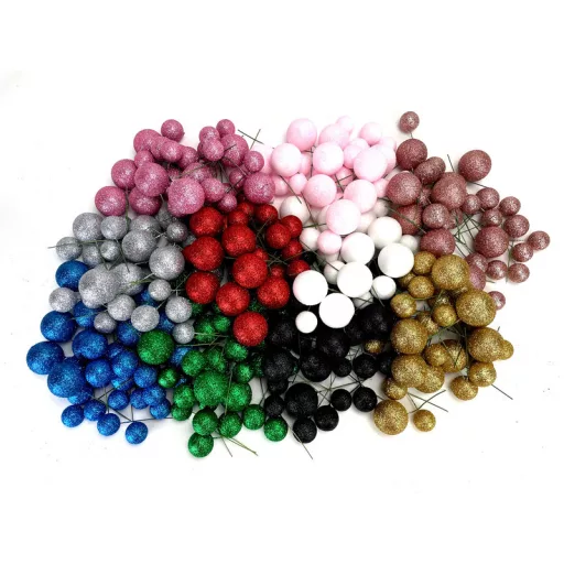 Csillámos gömb pick arany 30db/cs