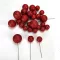 Csillámos gömb pick piros 30db/cs