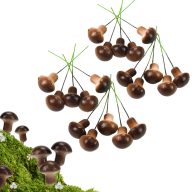 Gomba pick barna 2,5*2cm 20db/csomag – koszorúhoz, természetes dekorációhoz