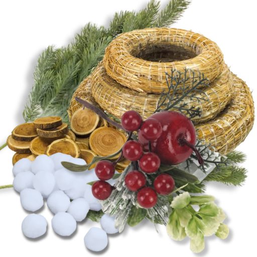 Piros almás bogyós pick 150/dob – virágdekorációhoz, koszorúhoz