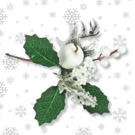 Fehér almás agancsos pick 150/dob – virágdekorációhoz, koszorúhoz