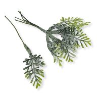 Hamvas zöld pajzsika pick 6 szálas 10db/csomag – virágdekorációhoz, koszorúhoz