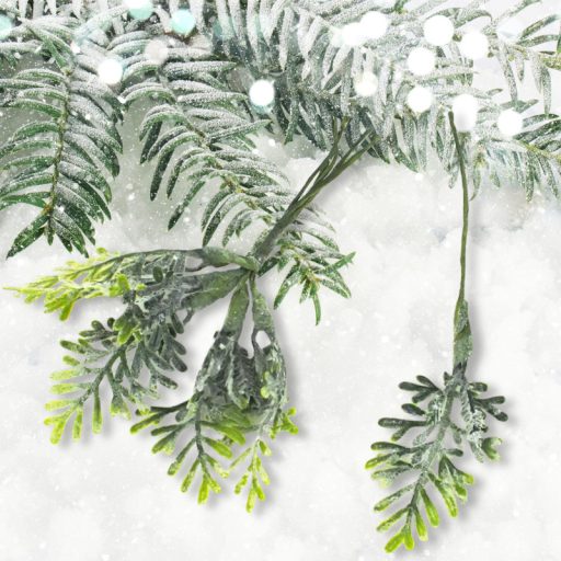 Hamvas zöld pajzsika pick 6 szálas 10db/csomag – virágdekorációhoz, koszorúhoz