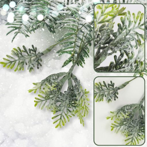 Hamvas zöld pajzsika pick 6 szálas 10db/csomag – virágdekorációhoz, koszorúhoz