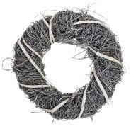 Tekert koszorú szürke 30cm – koszorúkészítéshez – Koszorú alapok, asztal- és ajtódísz kellékek