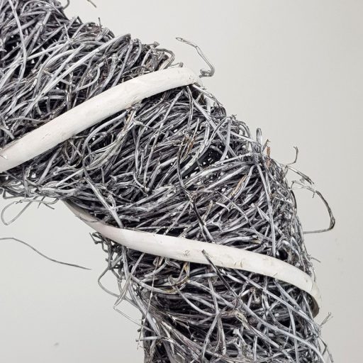 Tekert koszorú szürke 30cm – koszorúkészítéshez – Koszorú alapok, asztal- és ajtódísz kellékek