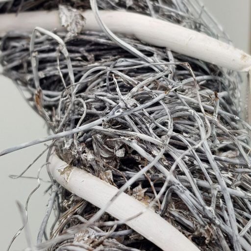 Tekert koszorú szürke 30cm – koszorúkészítéshez – Koszorú alapok, asztal- és ajtódísz kellékek