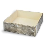 Dekotál szürkésbarna négyzet 20x20cm – koszorúkészítéshez