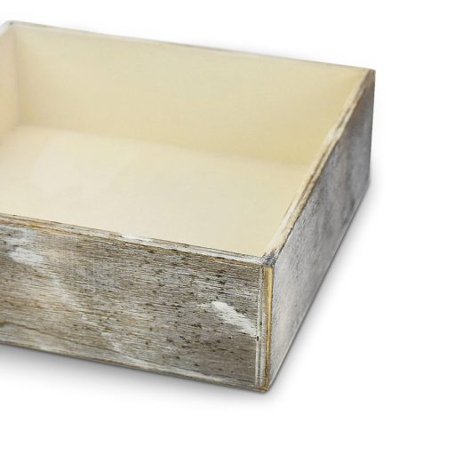 Dekotál szürkésbarna négyzet 20x20cm – koszorúkészítéshez