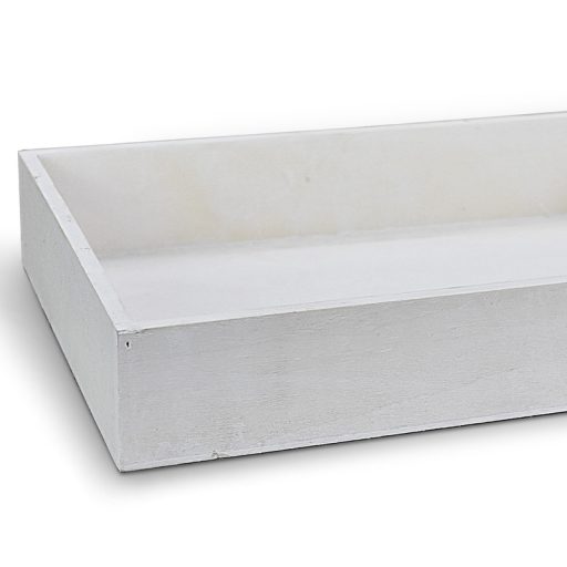 Dekotál fehér 30x20cm, mag:5cm – koszorúkészítéshez