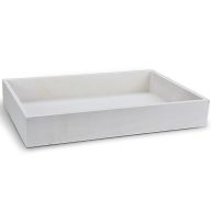 Dekotál fehér 35x25cm mag: 4cm – koszorúkészítéshez