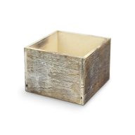 Dekoláda szürkésbarna koptatott kocka 11x11cm – koszorúkészítéshez