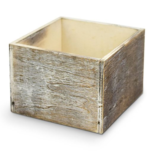 Dekoláda szürkésbarna koptatott kocka 11x11cm – koszorúkészítéshez