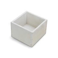 Dekoláda fehér kocka 11x11cm mag: 8cm – koszorúkészítéshez