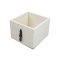 Dekoláda fehér kocka fogantyúval 11*11*8cm – koszorúkészítéshez