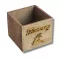 Dekoláda rusztikus kocka 13x13X11cm - Szarvasos karácsony – ajtódíszhez, koszorúalapnak