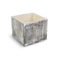 Dekoláda szürkésbarna koptatott kocka 13x13cm – koszorúkészítéshez