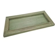 Fa keret zöld 35*15cm  – koszorúkészítéshez – Koszorú alapok, asztal- és ajtódísz kellékek