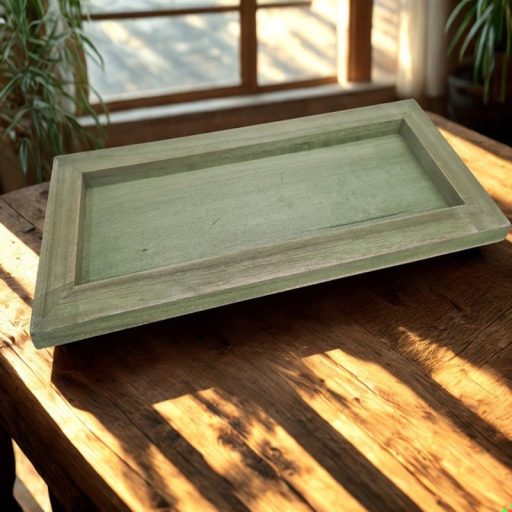 Fa keret zöld 35*15cm  – koszorúkészítéshez – Koszorú alapok, asztal- és ajtódísz kellékek