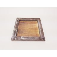 Fa keret négyzet alakú szürkésbarna 20x20cm – koszorúkészítéshez